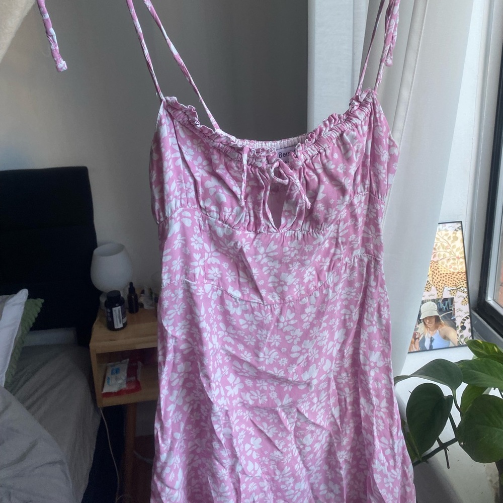 Pink flower dress